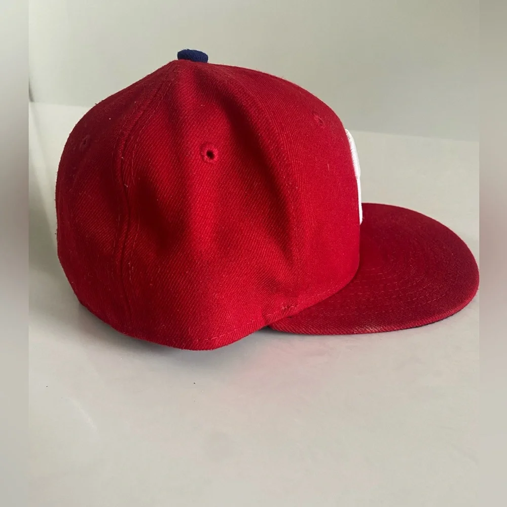 Philadelphia Phillies Hat MLB New Era 59Fifty‎ On Field Cap Hat Red Size 6 1/2